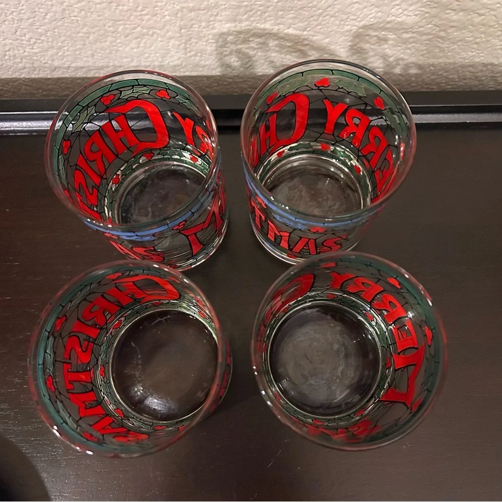 Set of 4 Vintage ”Merry Christmas